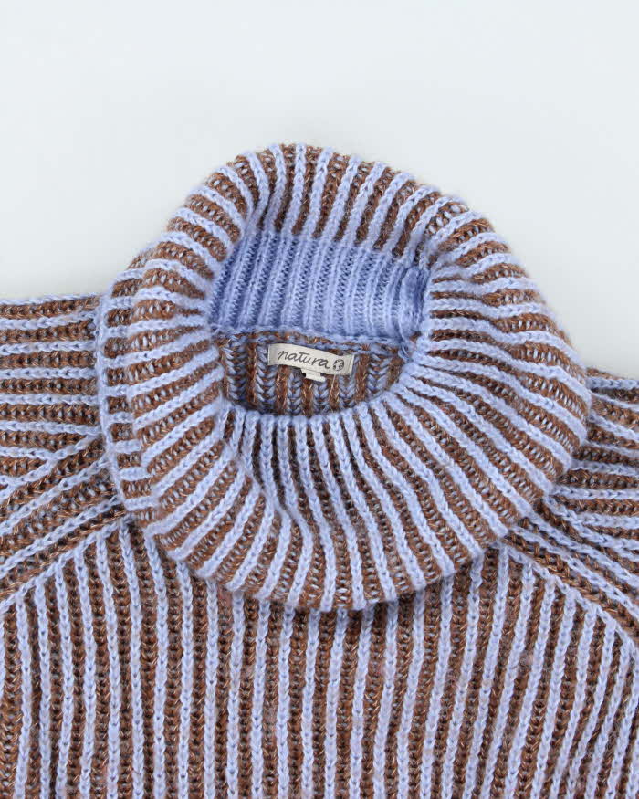 Vintage Y2k 00s Natura Roll Neck Wool Blend Jumper - L