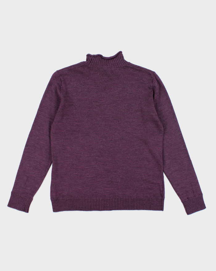 Vintage Y2k 00s Purple Wool Jumper - M