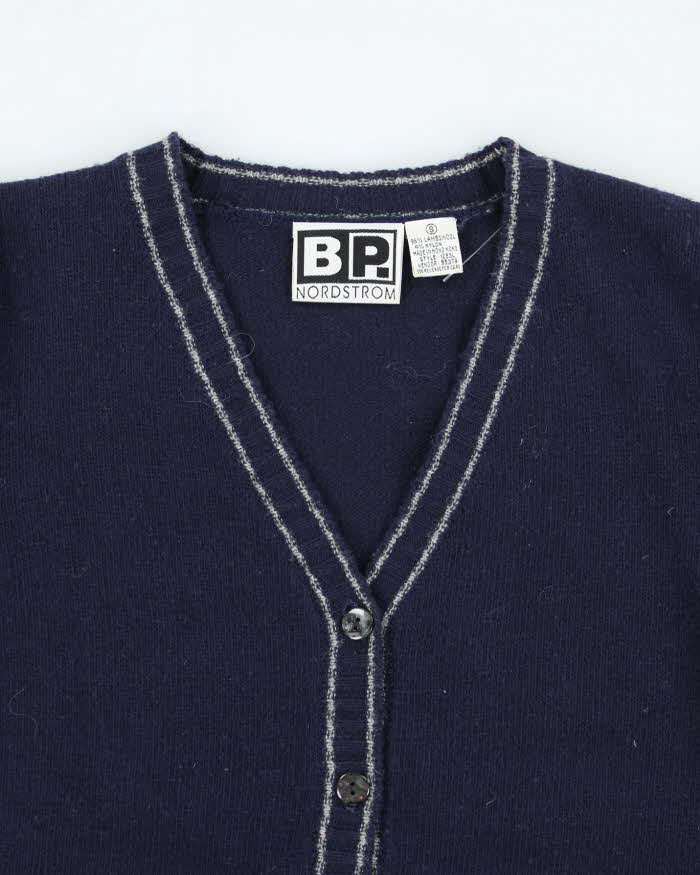 Vintage 90s Nordstrom Blue Wool Cardigan - M