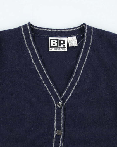 Vintage 90s Nordstrom Blue Wool Cardigan - M