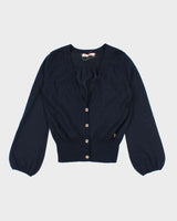 Vintage Y2k 00s Juicy Couture Blue Wool Blend Cardigan - S
