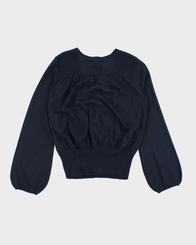 Vintage Y2k 00s Juicy Couture Blue Wool Blend Cardigan - S