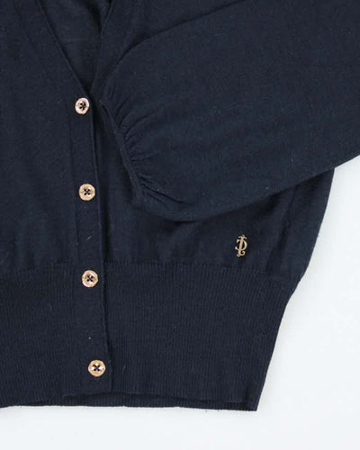 Vintage Y2k 00s Juicy Couture Blue Wool Blend Cardigan - S