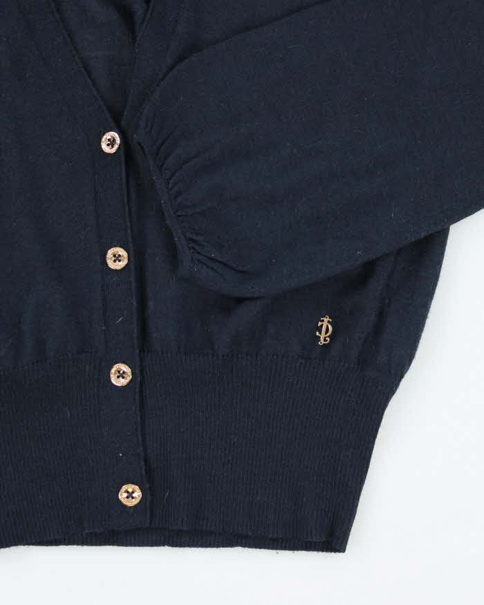 Vintage Y2k 00s Juicy Couture Blue Wool Blend Cardigan - S