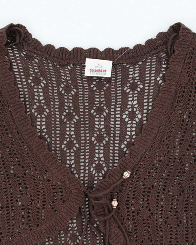 Vintage Y2k 00s Colours Of The World Knit Cardigan - M