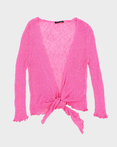 Vintage Y2k 00s Bellissima Pink Lightweight Knit Cardigan - M