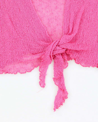 Vintage Y2k 00s Bellissima Pink Lightweight Knit Cardigan - M