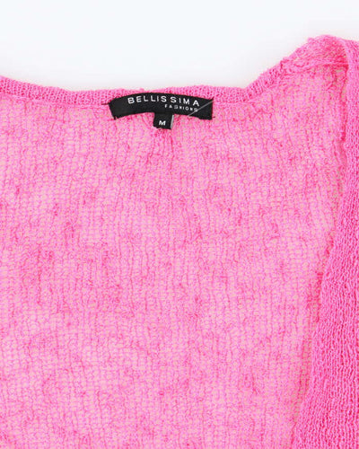 Vintage Y2k 00s Bellissima Pink Lightweight Knit Cardigan - M