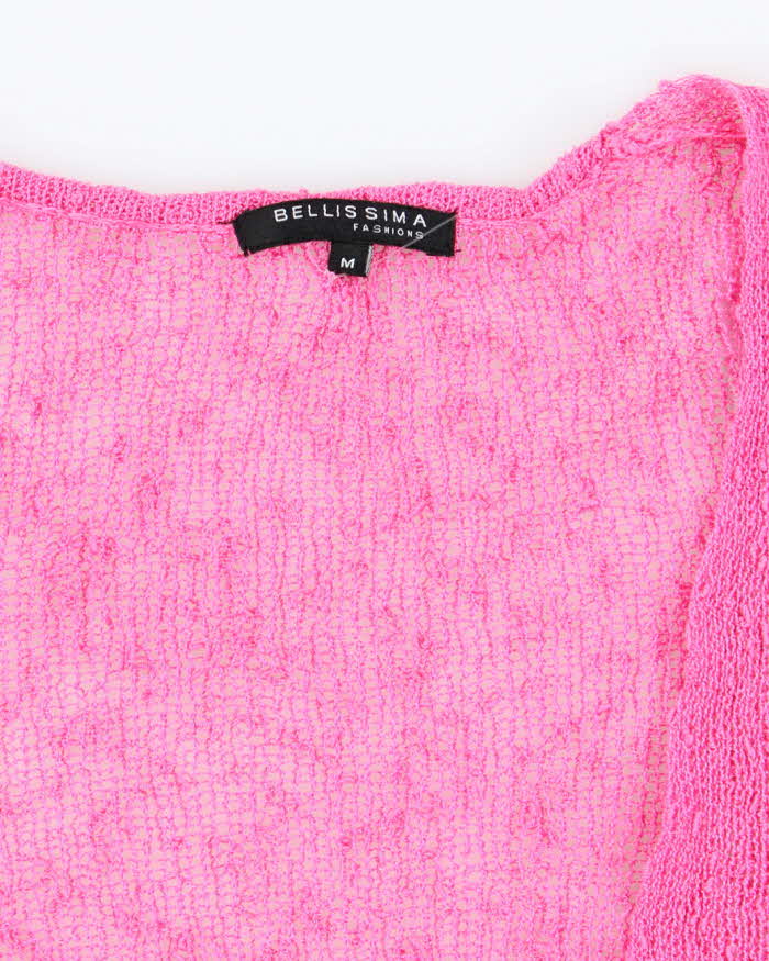 Vintage Y2k 00s Bellissima Pink Lightweight Knit Cardigan - M