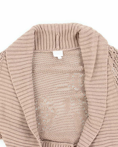 Vintage Y2k 00s Suzy Brown Knit Shrug Cardigan - M