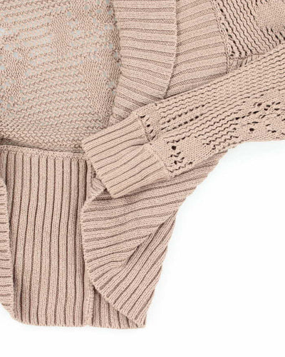 Vintage Y2k 00s Suzy Brown Knit Shrug Cardigan - M