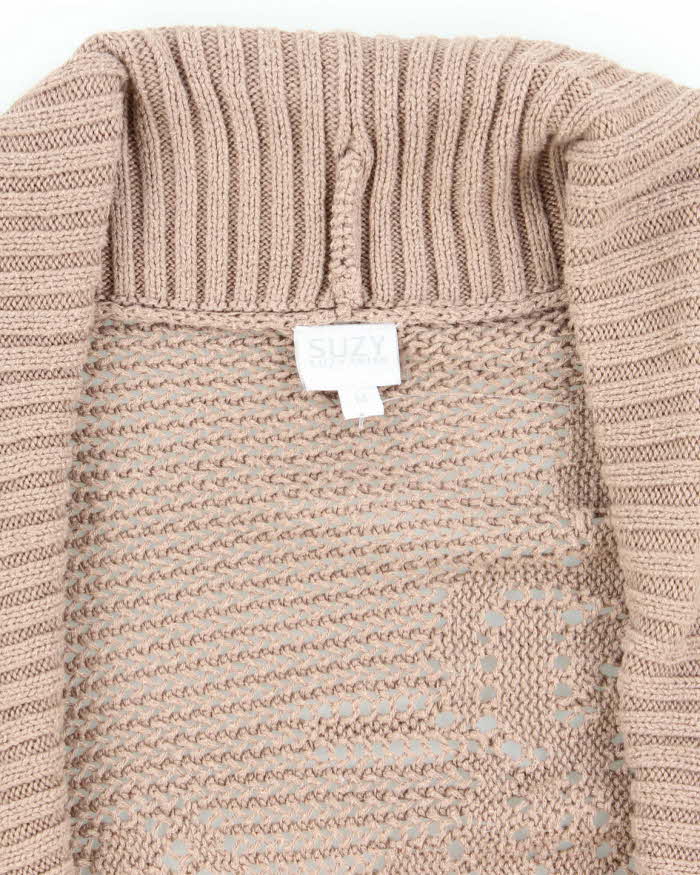 Vintage Y2k 00s Suzy Brown Knit Shrug Cardigan - M
