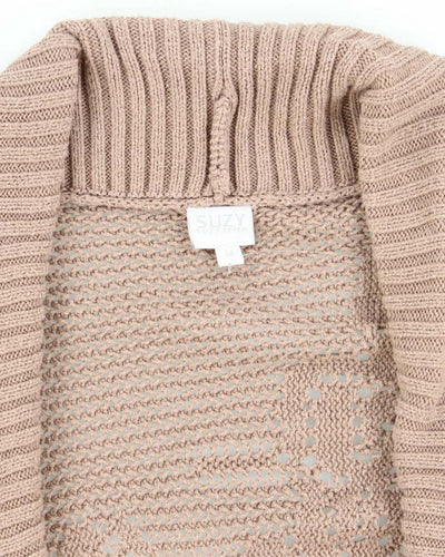 Vintage Y2k 00s Suzy Brown Knit Shrug Cardigan - M