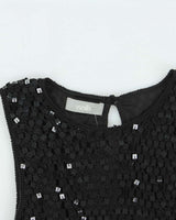 Vintage Y2k 00s Wallis Sequin Crochet Top - S