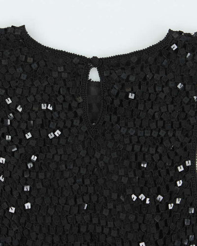 Vintage Y2k 00s Wallis Sequin Crochet Top - S