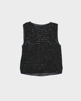 Vintage Y2k 00s Sequin Crochet Top - M