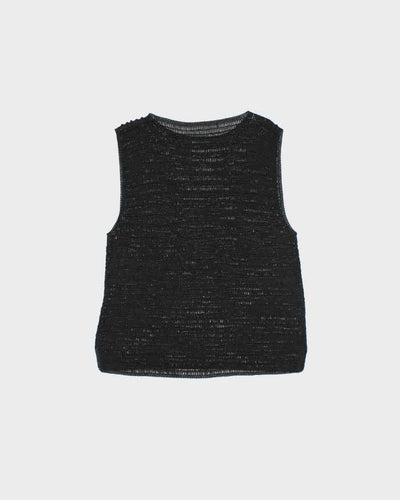Vintage Y2k 00s Sequin Crochet Top - M