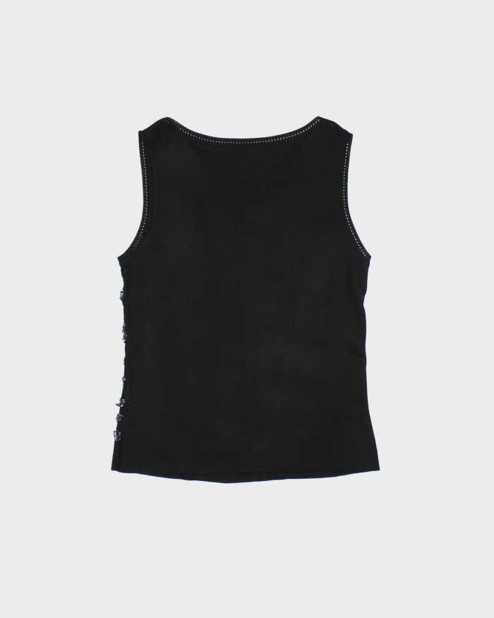 Vintage 90s Beaded Sequin Knit Top - M