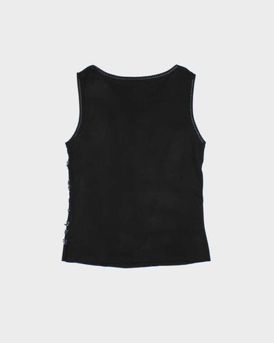 Vintage 90s Beaded Sequin Knit Top - M