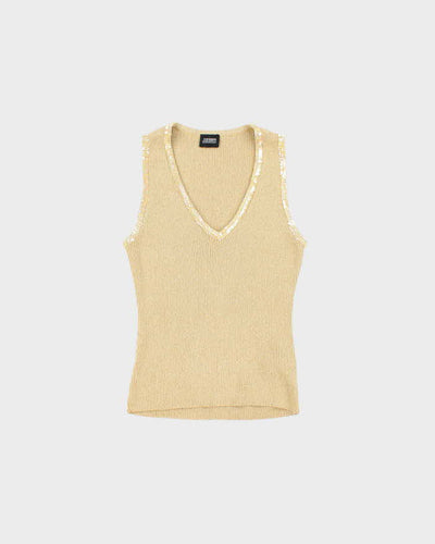 Vintage 90s Jacob Sequin Knit Top - S