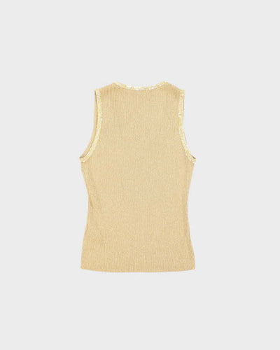 Vintage 90s Jacob Sequin Knit Top - S