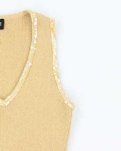 Vintage 90s Jacob Sequin Knit Top - S