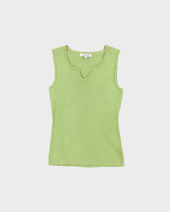 Vintage 90s Jessica Beaded Knit Top - S