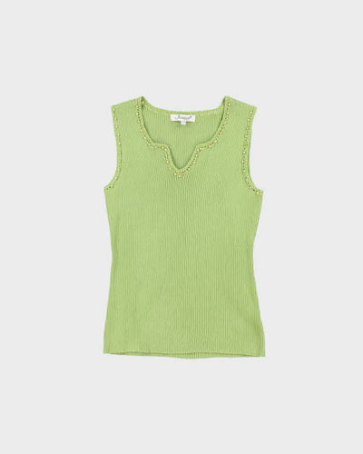 Vintage 90s Jessica Beaded Knit Top - S