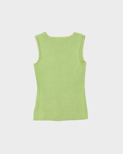 Vintage 90s Jessica Beaded Knit Top - S