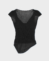 Vintage Y2k 00s Le Chateau Crochet Top - M