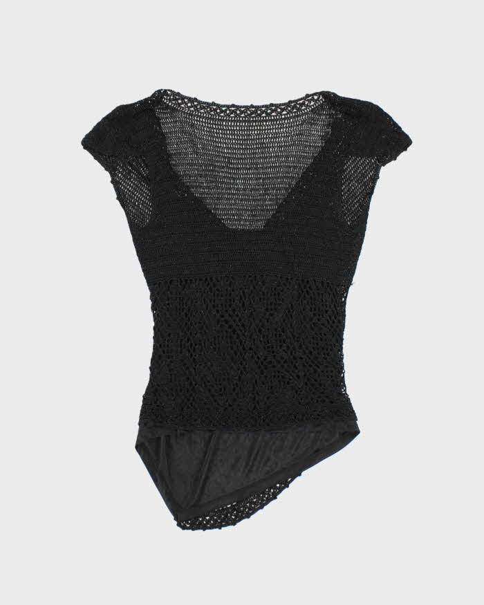 Vintage Y2k 00s Le Chateau Crochet Top - M