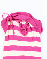 Vintage Y2k 00s Stripe Knit Off The Shoulder Top - S