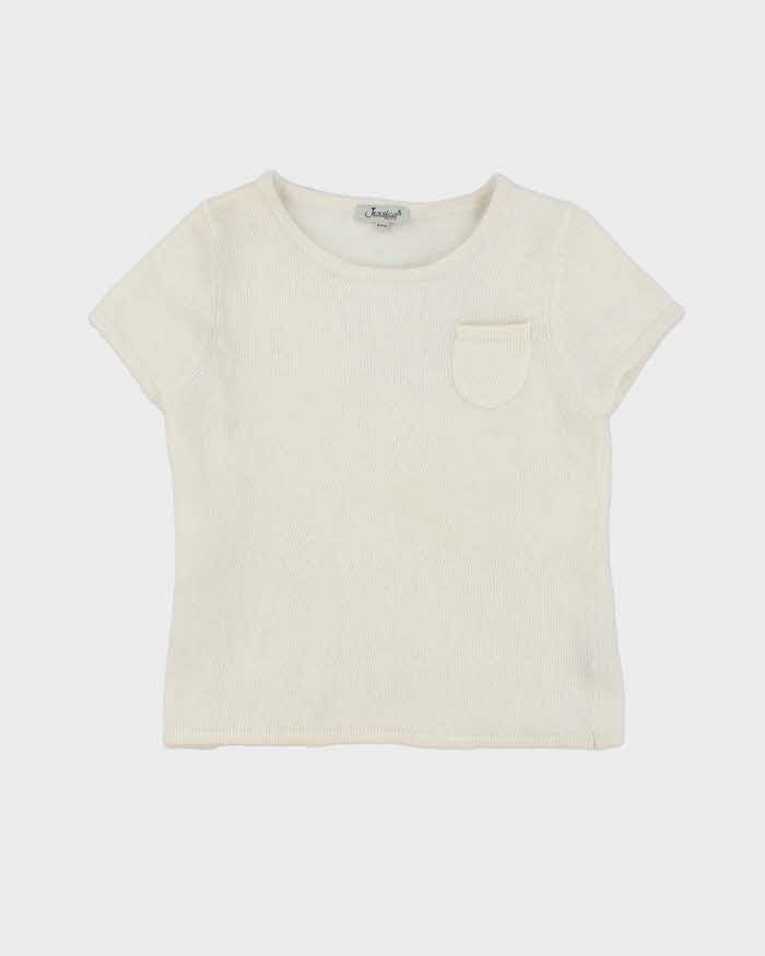 Vintage 90s Jessica Angora & Wool Blend Knit Top - M