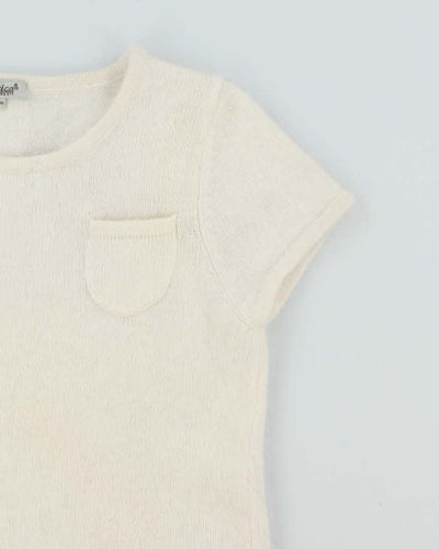 Vintage 90s Jessica Angora & Wool Blend Knit Top - M