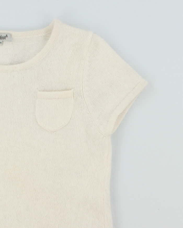 Vintage 90s Jessica Angora & Wool Blend Knit Top - M
