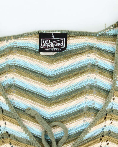 Vintage Y2k 00s Uncivilised Bell Sleeve Cardigan - M