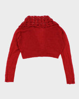 Vintage Y2k 00s Sandwich Mohair Blend Cardigan - L