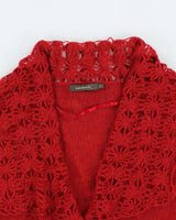Vintage Y2k 00s Sandwich Mohair Blend Cardigan - L