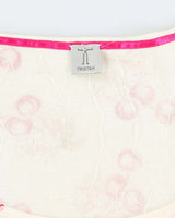 Vintage Y2k 00s Tristan Sequin Cherry Short Sleeve Cardigan - S