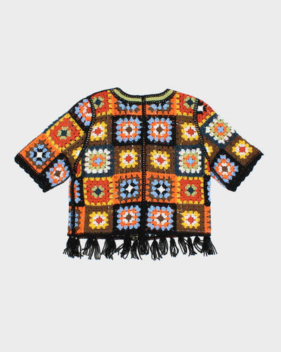 Vintage Handmade Crochet Cardigan - M