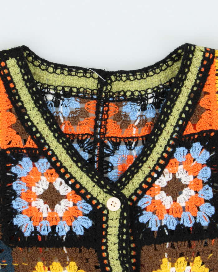 Vintage Handmade Crochet Cardigan - M