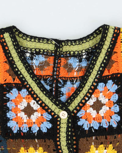 Vintage Handmade Crochet Cardigan - M