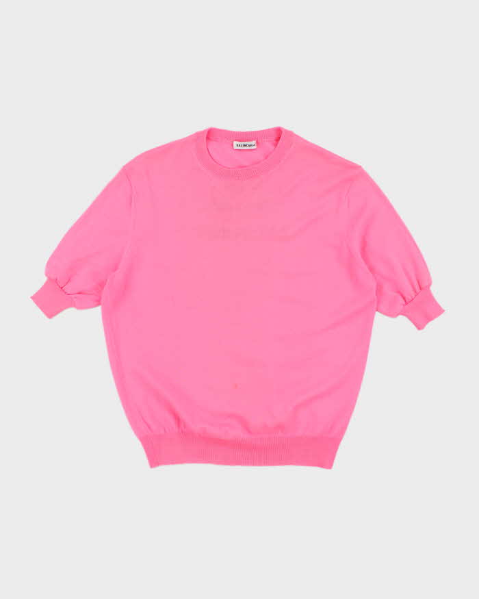 Balenciaga Wool Short Sleeve Jumper - XS