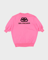 Balenciaga Wool Short Sleeve Jumper - XS