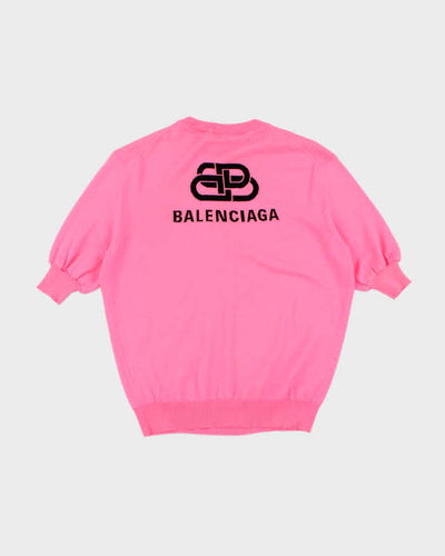 Balenciaga Wool Short Sleeve Jumper - XS