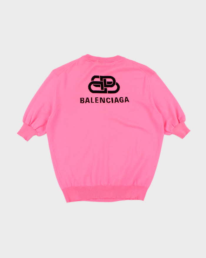 Balenciaga Wool Short Sleeve Jumper - XS