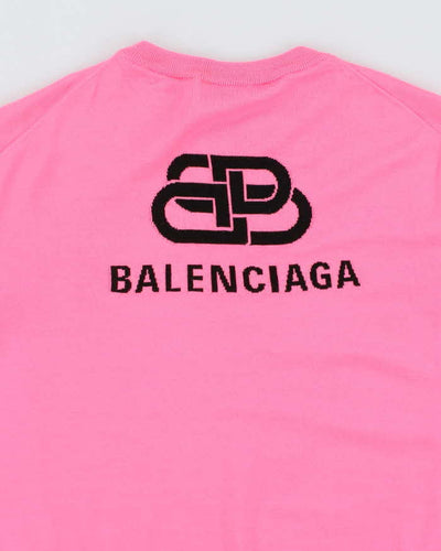 Balenciaga Wool Short Sleeve Jumper - XS
