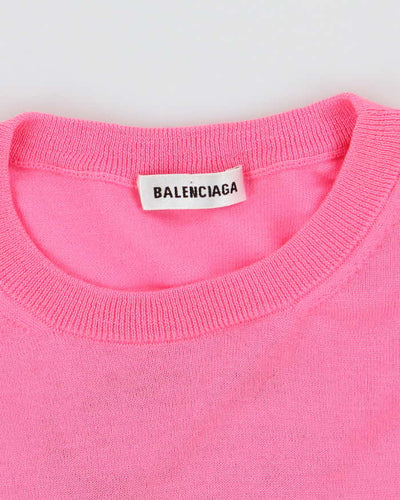 Balenciaga Wool Short Sleeve Jumper - XS