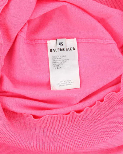 Balenciaga Wool Short Sleeve Jumper - XS