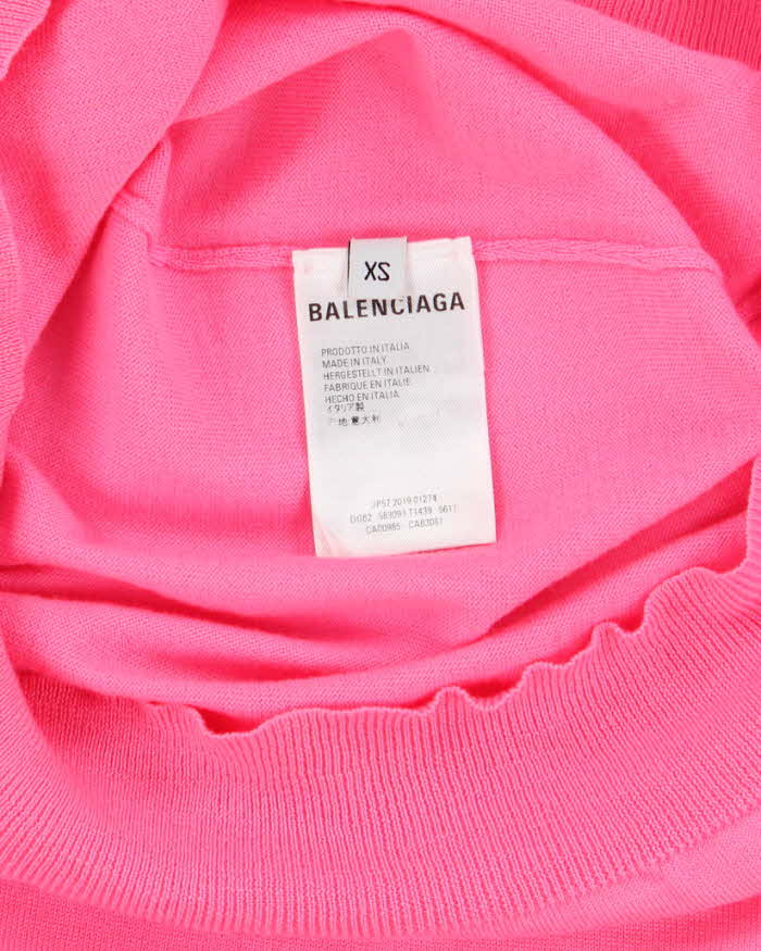 Balenciaga Wool Short Sleeve Jumper - XS